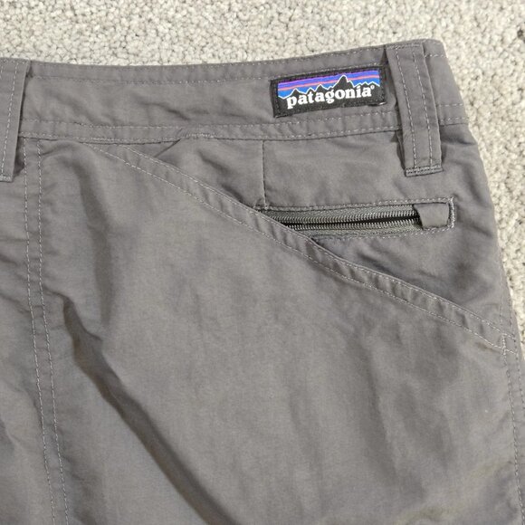 Patagonia Men's 34 x 9" Nylon Utility Shorts Dark Gray Button Fly Drawstring - Picture 4 of 10